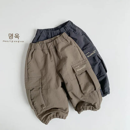 ロングパンツ・スウェットパンツ キッズパンツ 裏フリースロングカーゴパンツ【mh0008395】