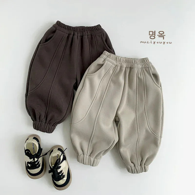 ロングパンツ・スウェットパンツ キッズパンツ 裏フリースパッチワークロングスウェットパンツ【mh0008396】