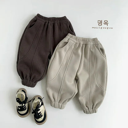 ロングパンツ・スウェットパンツ キッズパンツ 裏フリースパッチワークロングスウェットパンツ【mh0008396】