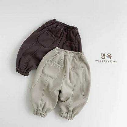 ロングパンツ・スウェットパンツ キッズパンツ 裏フリースパッチワークロングスウェットパンツ【mh0008396】