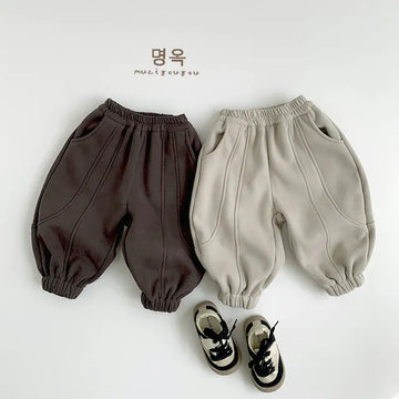 ロングパンツ・スウェットパンツ キッズパンツ 裏フリースパッチワークロングスウェットパンツ【mh0008396】