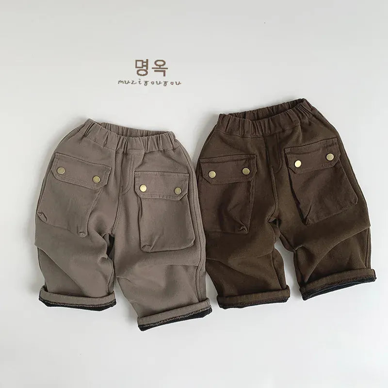 ロングパンツ・スウェットパンツ キッズパンツ 裏フリースビッグポケットルーズロングパンツ【mh0008401】