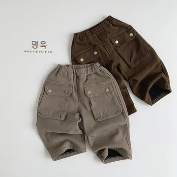 ロングパンツ・スウェットパンツ キッズパンツ 裏フリースビッグポケットルーズロングパンツ【mh0008401】