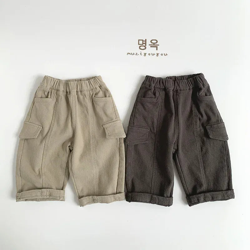 ロングパンツ・スウェットパンツ キッズパンツ 裏フリースポケットルーズロングパンツ【mh0008402】