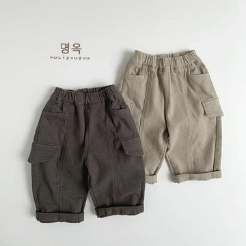 ロングパンツ・スウェットパンツ キッズパンツ 裏フリースポケットルーズロングパンツ【mh0008402】