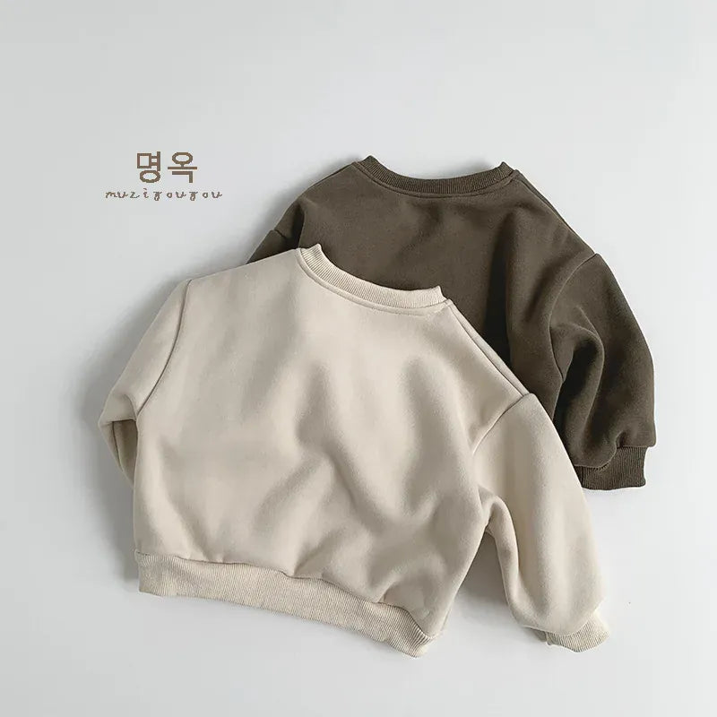 トレーナー・フーディ キッズトップス ハンバーガープリント長袖スウェットトレーナー【mh0008404】