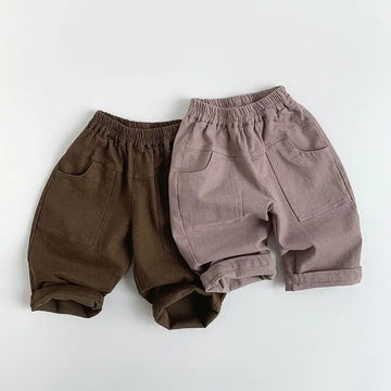 ロングパンツ・スウェットパンツ キッズパンツ ポケットアクセントシンプルロングパンツ【mh0008853】