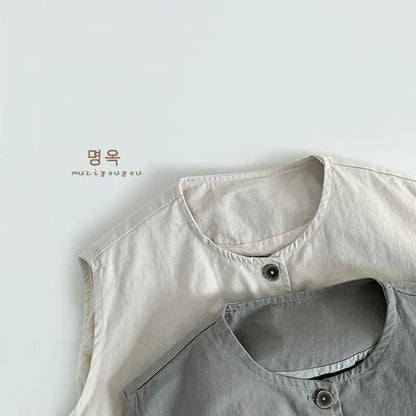 ベスト キッズベスト シンプル前あきルーズベスト【mh0008861】