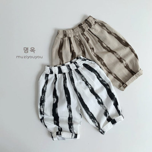 ロングパンツ・スウェットパンツ ストライプクロップドパンツ【mh0009583】