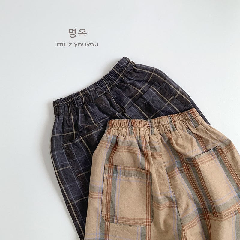 ロングパンツ・スウェットパンツ レトロチェックルーズパンツ【mh0009585】