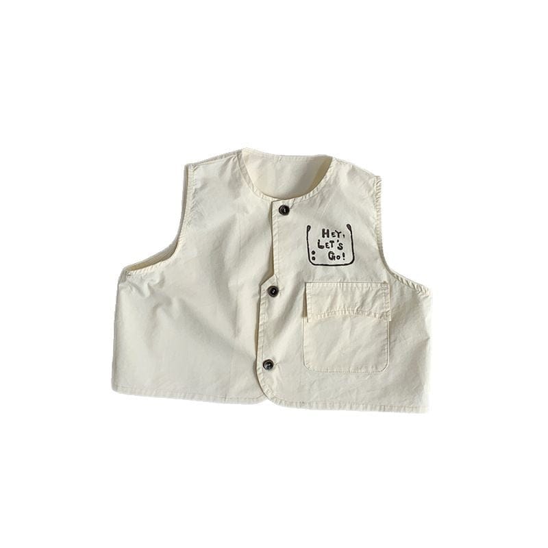 ベスト ワンポイントロゴフロントオープンベスト【mh0009586】