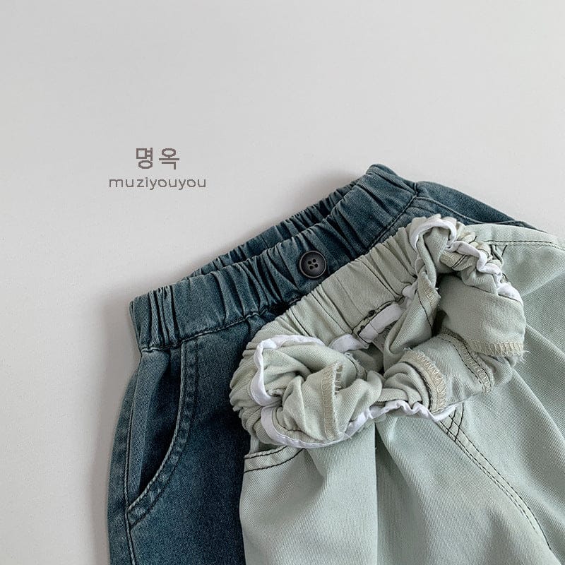 デニムパンツ ルーズワイドレッグ薄手デニムパンツジーンズ【mh0009587】