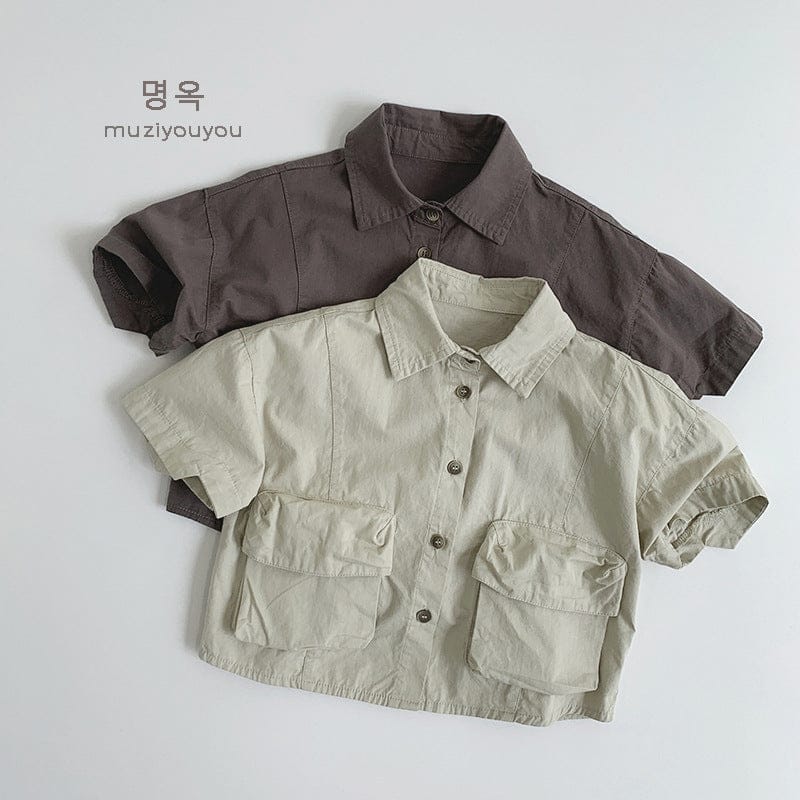 半袖シャツ・ブラウス コットン薄手ワークウェアシャツ【mh0009590】