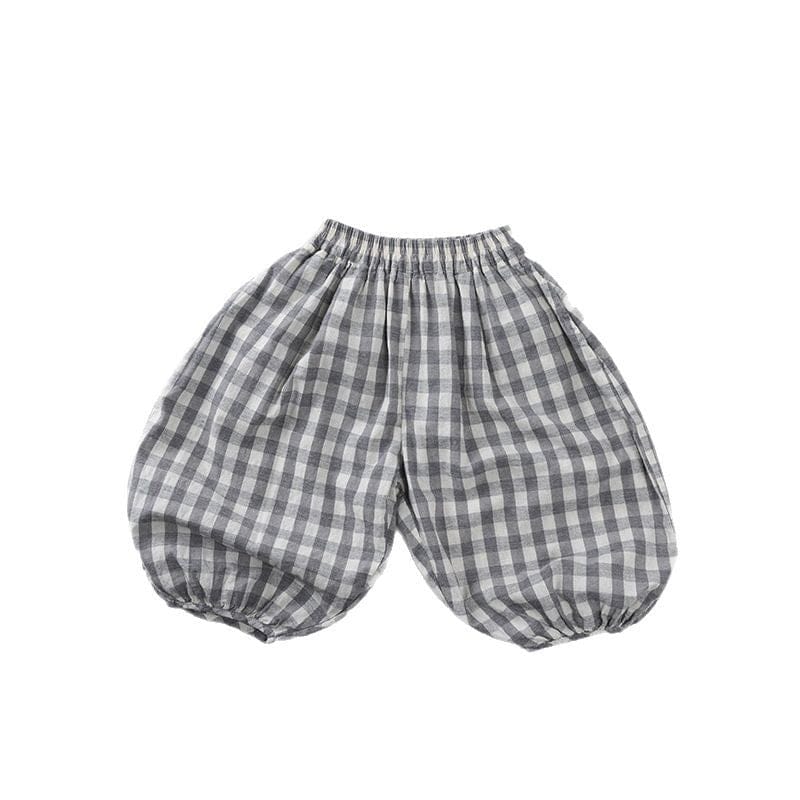 ロングパンツ・スウェットパンツ チェッククロップドバルーンイージーパンツ【mh0009799】