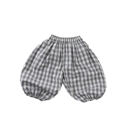 ロングパンツ・スウェットパンツ チェッククロップドバルーンイージーパンツ【mh0009799】