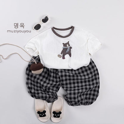 ロングパンツ・スウェットパンツ チェッククロップドバルーンイージーパンツ【mh0009799】