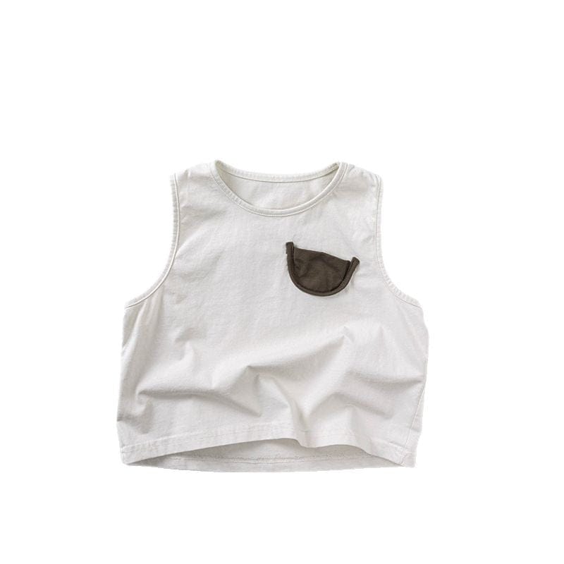 タンクトップ・キャミソール・ノースリーブトップス 三日月ポケットバックパッチタンクトップ【mh0009803】