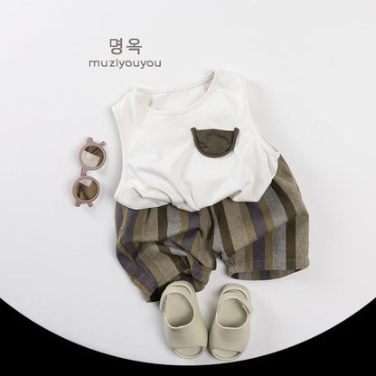 タンクトップ・キャミソール・ノースリーブトップス 三日月ポケットバックパッチタンクトップ【mh0009803】