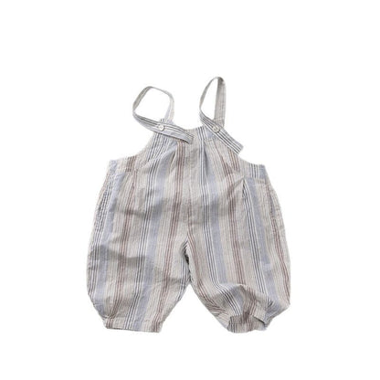 オーバーオール チェック/ストライプコットンオーバーオール【mh0009804】
