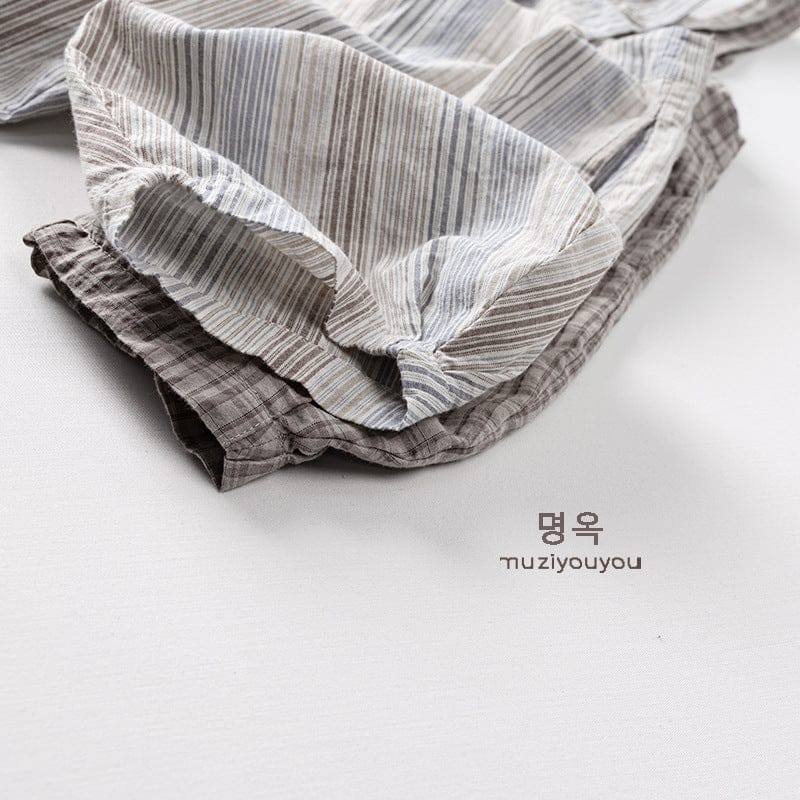 オーバーオール チェック/ストライプコットンオーバーオール【mh0009804】