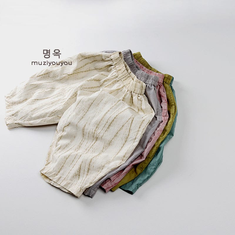 ロングパンツ・スウェットパンツ ストライプサマールーズイージーパンツ【mh0009808】