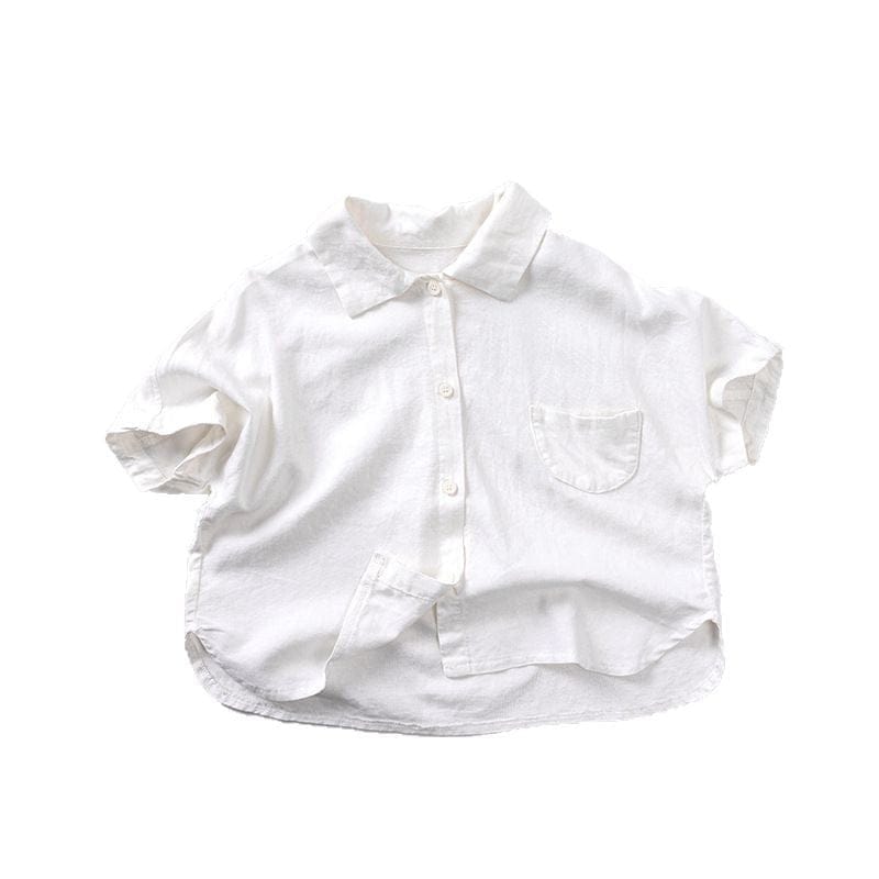 半袖シャツ・ブラウス くったりコットンリネンシンプル半袖シャツ【mh0009812】