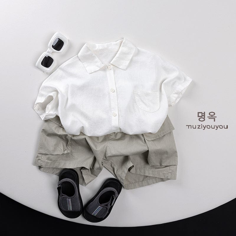 半袖シャツ・ブラウス くったりコットンリネンシンプル半袖シャツ【mh0009812】