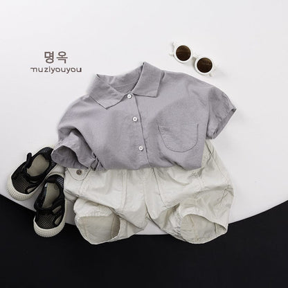 半袖シャツ・ブラウス くったりコットンリネンシンプル半袖シャツ【mh0009812】