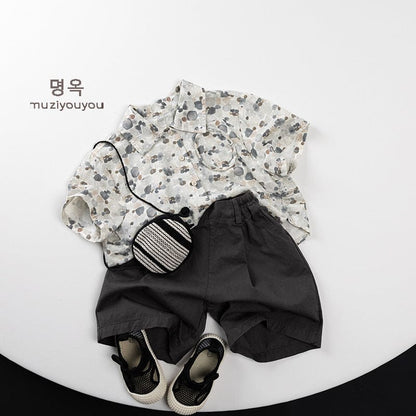 ハーフパンツ・ショートパンツ シンプルコットンワイドハーフパンツ【mh0009813】