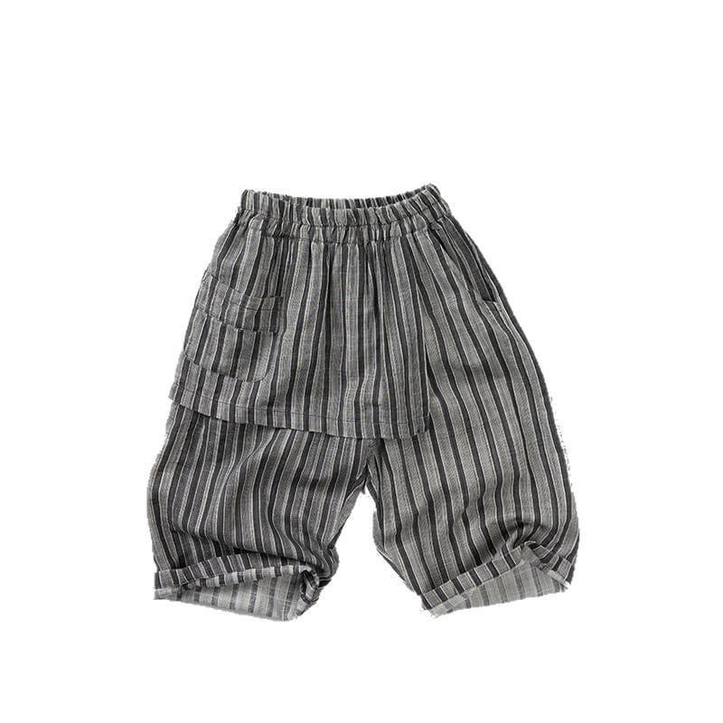 ロングパンツ・スウェットパンツ エプロンドッキングストライプルーズイージーパンツ【mh0009816】