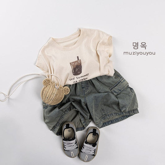 ハーフパンツ・ショートパンツ ウォッシュデニムカーゴハーフパンツ【mh0009820】