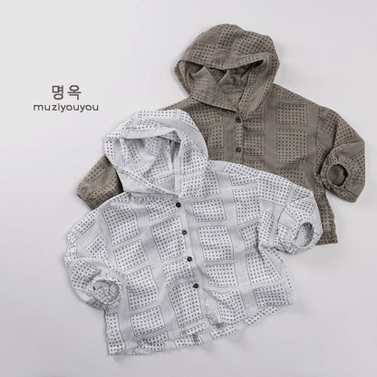 カーディガン・パーカー チェックフーディーサマーカーディガンジャケット【mh0009823】