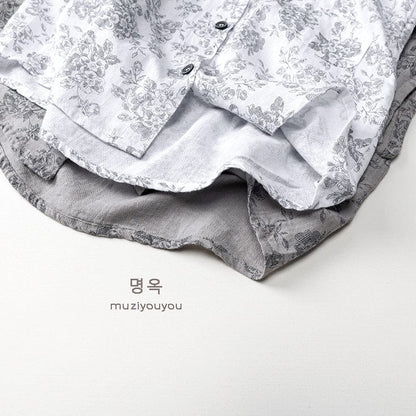 タンクトップ・キャミソール・ノースリーブトップス フラワープリントノースリーブシャツ【mh0010455】