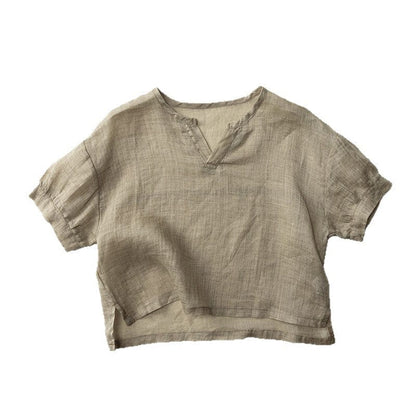 半袖シャツ・ブラウス 薄手ナチュラル半袖シャツ【mh0010457】