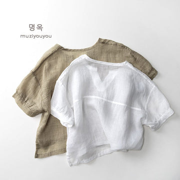 半袖シャツ・ブラウス 薄手ナチュラル半袖シャツ【mh0010457】