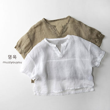 半袖シャツ・ブラウス 薄手ナチュラル半袖シャツ【mh0010457】