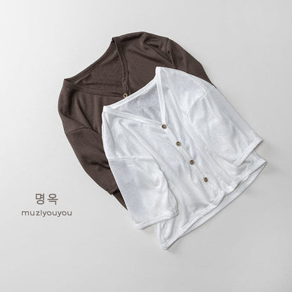 カーディガン・パーカー シンプルサマーカーディガン【mh0010459】