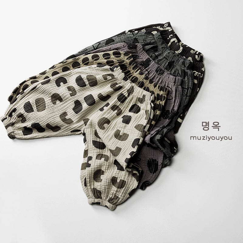 ロングパンツ・スウェットパンツ 幾何学プリントサマーイージーパンツ【mh0010462】