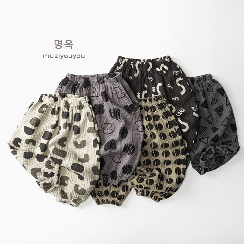 ロングパンツ・スウェットパンツ 幾何学プリントサマーイージーパンツ【mh0010462】