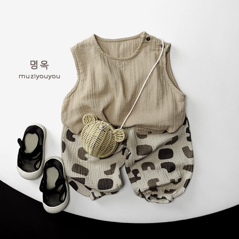 ロングパンツ・スウェットパンツ 幾何学プリントサマーイージーパンツ【mh0010462】