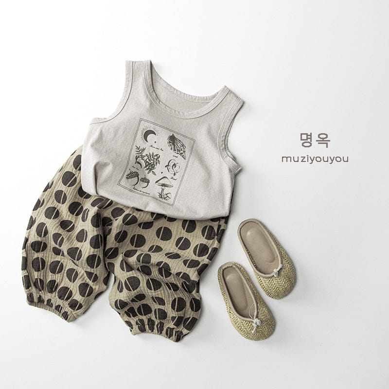 ロングパンツ・スウェットパンツ 幾何学プリントサマーイージーパンツ【mh0010462】