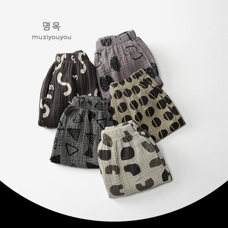 ロングパンツ・スウェットパンツ 幾何学プリントサマーイージーパンツ【mh0010462】