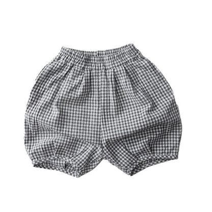 ハーフパンツ・ショートパンツ チェック/ストライプ/ドットプリントショートパンツ【mh0010465】