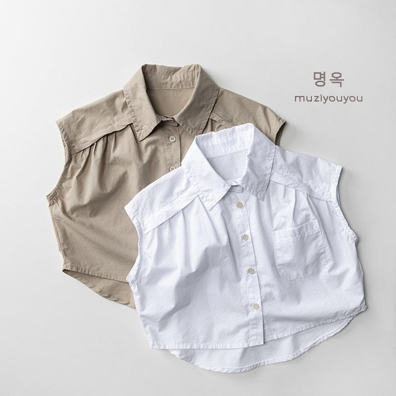 タンクトップ・キャミソール・ノースリーブトップス シンプルノースリーブシャツ【mh0010466】