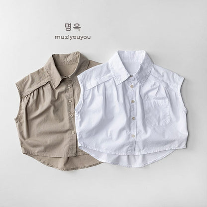 タンクトップ・キャミソール・ノースリーブトップス シンプルノースリーブシャツ【mh0010466】