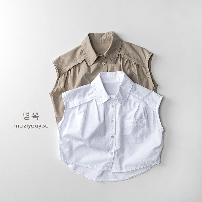 タンクトップ・キャミソール・ノースリーブトップス シンプルノースリーブシャツ【mh0010466】