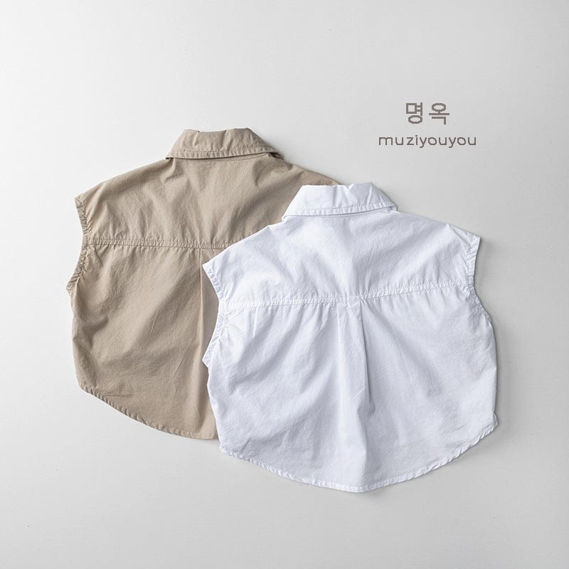 タンクトップ・キャミソール・ノースリーブトップス シンプルノースリーブシャツ【mh0010466】