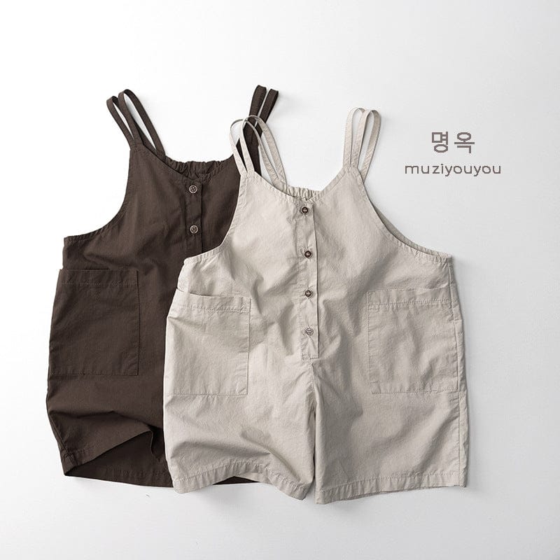 サロペットパンツ・サスペンダーパンツ ダブルショルダーサマールーズサロペットオーバーオール【mh0010469】