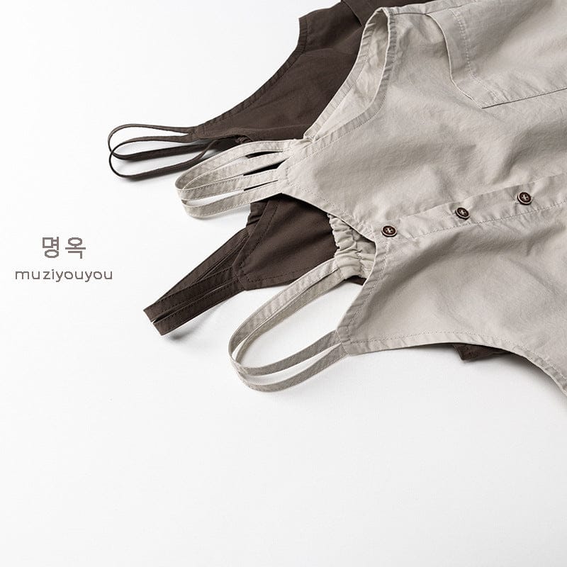 サロペットパンツ・サスペンダーパンツ ダブルショルダーサマールーズサロペットオーバーオール【mh0010469】