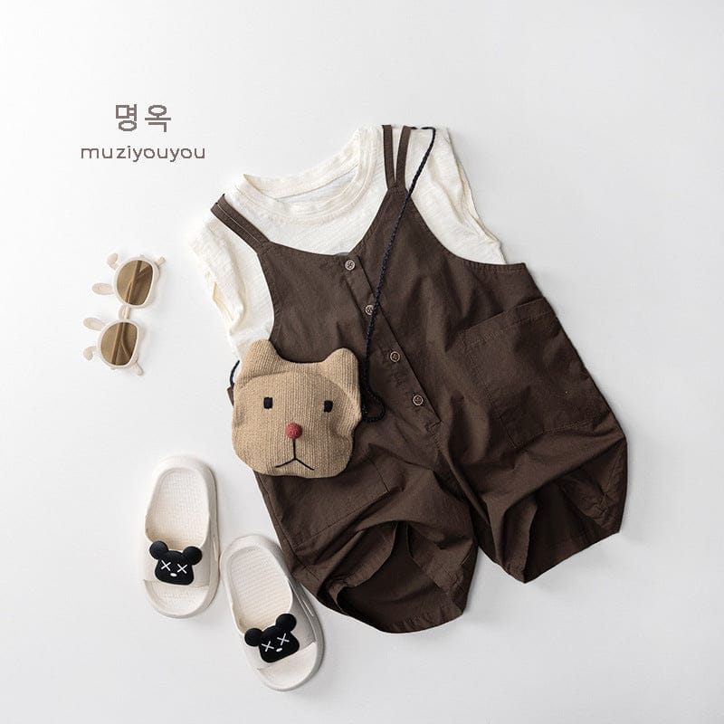 サロペットパンツ・サスペンダーパンツ ダブルショルダーサマールーズサロペットオーバーオール【mh0010469】